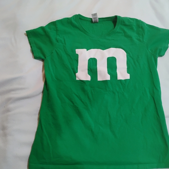 Gildan Tops - Gildan Green Tee with White Letter M